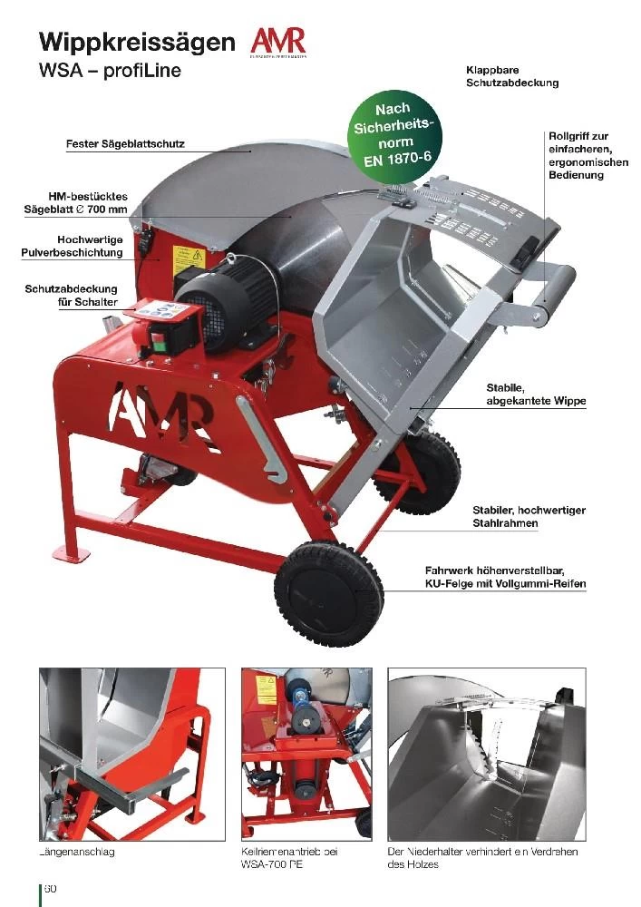 Wippkreissäge WSA-700ED Mit Schutz 5,5kW 1 Wippkreissäge WSA-700ED Mit Schutz 5,5kW