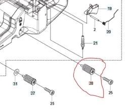 Husqvarna VIBRATIONSDÄMPFER K970 Links Hinten