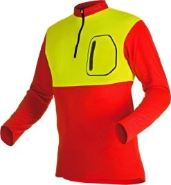 Zipp-Neck Shirt Langarm Pfanner L/ Rot
